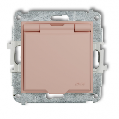 KARLIK MINI Gniazdo hermetyczne z uziemieniem łososiowy 62MGPB-1zp  (62MGPB-1zp)